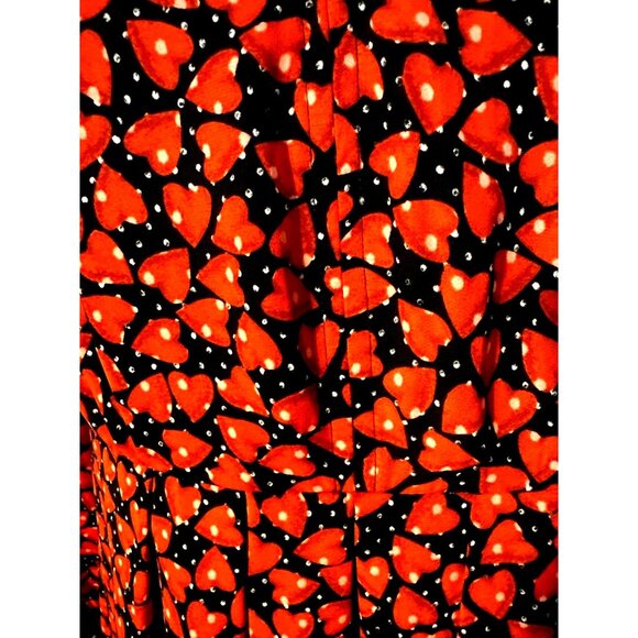 Disney Alice Through the Looking Glass Dress Large Hearts Red Black - Picture 3 of 11